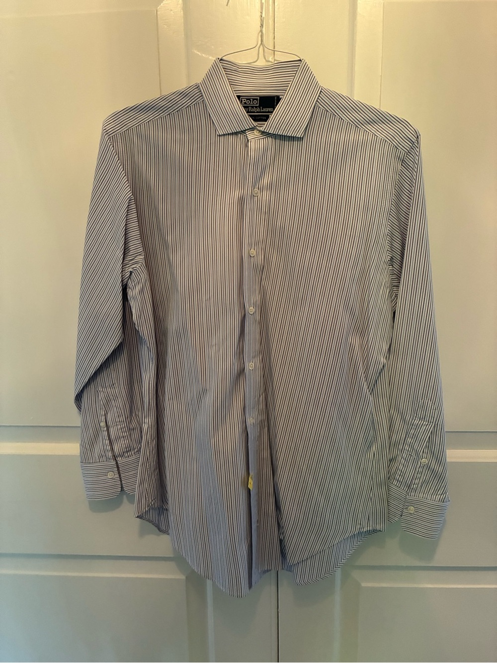 Vintage Polo by Ralph Lauren Men’s Blue Stripe Dress Shirt Spread Collar. 15/33.